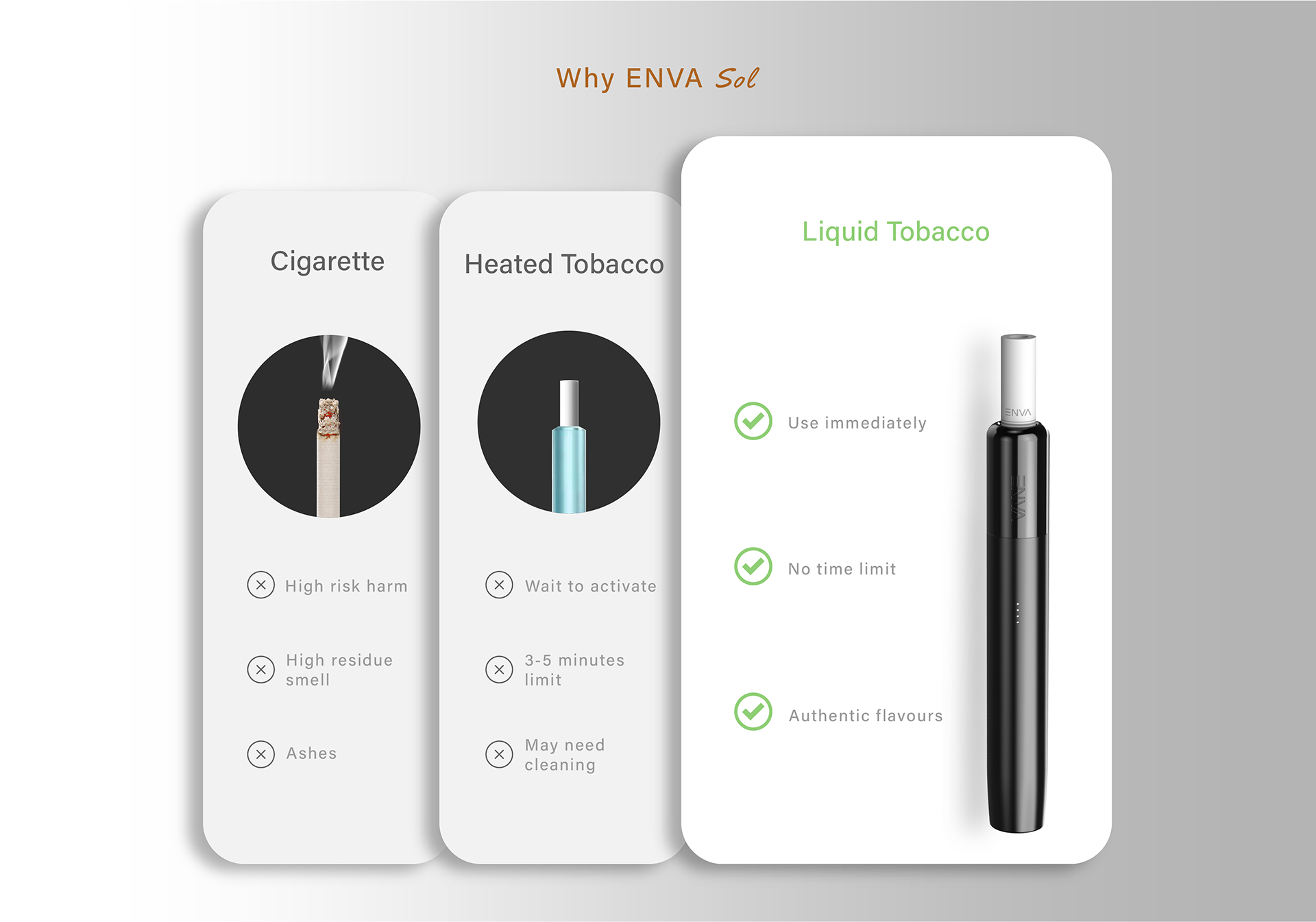 Liquid Tobacco
Immediately usable
No time limit
Authentic tobacco flavours